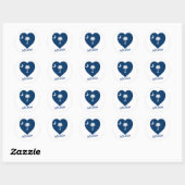 South Carolina Flag Heart Ronde Sticker (Vel)
