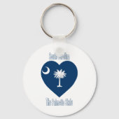 South Carolina Flag Heart Sleutelhanger (Voorkant)