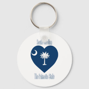 South Carolina Flag Heart Sleutelhanger