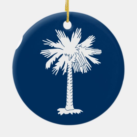 South Carolina Flag Keramisch Ornament (Achterkant)