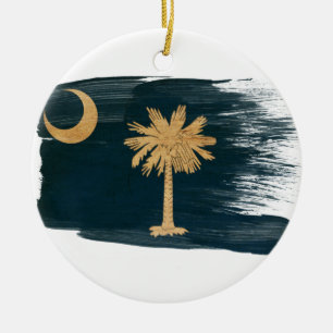 South Carolina Flag Keramisch Ornament