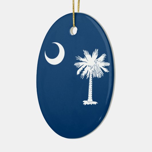 South Carolina Flag Keramisch Ornament (Links)