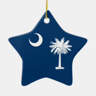 South Carolina Flag Keramisch Ornament