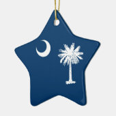 South Carolina Flag Keramisch Ornament (Links)