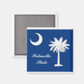 South Carolina Flag Magnet (Voorkant / Achterkant)