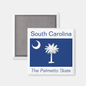 South Carolina Flag Magnet (Voorkant / Achterkant)