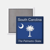 South Carolina Flag Magnet (Voorkant / Achterkant)