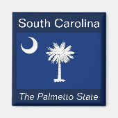 South Carolina Flag Magnet (Voorkant)