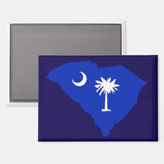 South Carolina Flag Magnet (Voorkant / Achterkant)