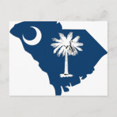 South Carolina Flag Map Briefkaart (Voorkant)