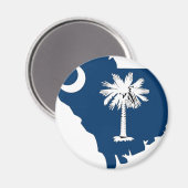 South Carolina Flag Map Magneet (Voorkant / Achterkant)