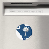 South Carolina Flag Map Magneet (Insitu (Vaatwasser))