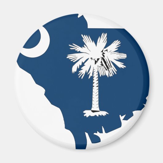 South Carolina Flag Map Magneet (Voorkant)