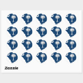 South Carolina Flag Map Ronde Sticker (Vel)
