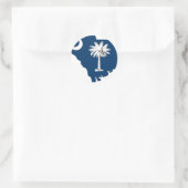 South Carolina Flag Map Ronde Sticker (Tas)