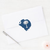 South Carolina Flag Map Ronde Sticker (Envelop)