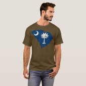 South Carolina Flag Map T-shirt (Voorkant volledig)