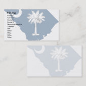 South Carolina Flag Map Visitekaartje (Voorkant / Achterkant)
