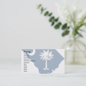 South Carolina Flag Map Visitekaartje (Staand voorkant)