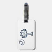 South Carolina Flag Palm Tree Bike Bagagelabel (Achterkant verticaal)