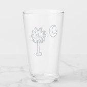 South Carolina Flag Palm Tree Bike Glas (Achterkant)
