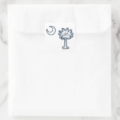 South Carolina Flag Palm Tree Bike Vierkante Sticker (Tas)