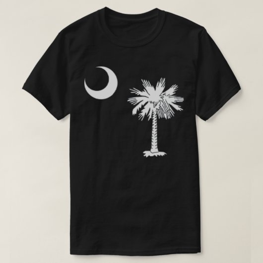 South Carolina Flag Palmetto Tree and Moon Graphic T-shirt (Design voorkant)