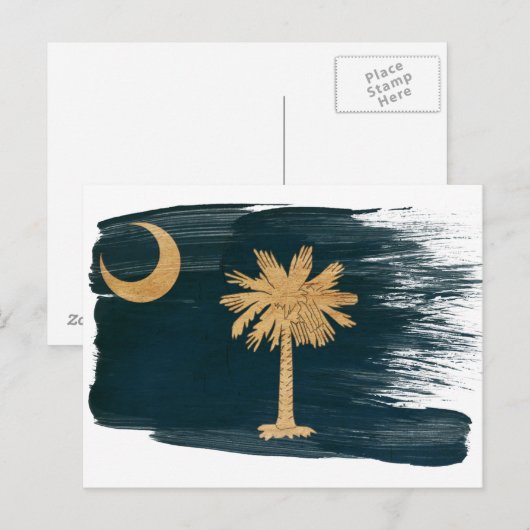 South Carolina Flag Postcards Briefkaart (Voorkant / Achterkant)