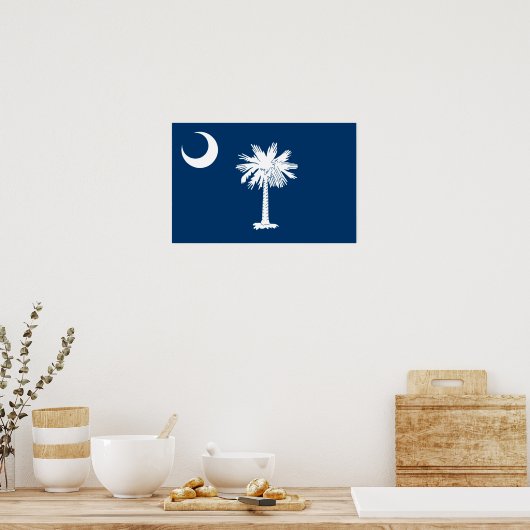 South Carolina Flag Poster (Keuken)