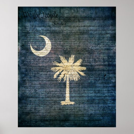 South Carolina Flag Poster (Voorkant)