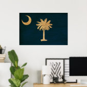 South Carolina Flag Poster (Thuiskantoor)