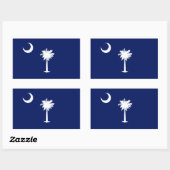 South Carolina Flag Rechthoekige Sticker (Vel)