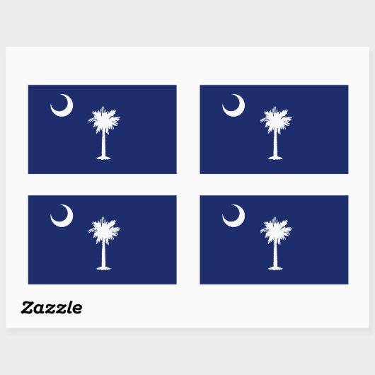South Carolina Flag Rechthoekige Sticker (Vel)