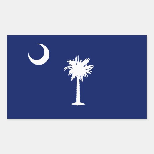 South Carolina Flag Rechthoekige Sticker (Voorkant)