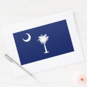 South Carolina Flag Rechthoekige Sticker (Envelop)