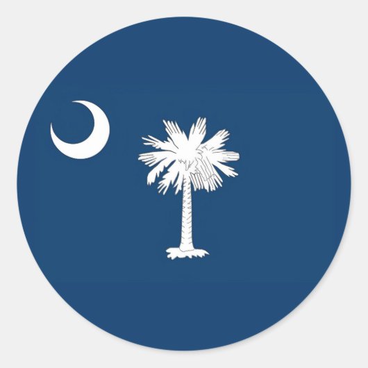 South Carolina Flag Ronde Sticker (Voorkant)
