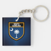 South Carolina Flag Sleutelhanger (Achterkant)