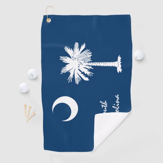 South Carolina Flag & State USA golf- en sportfans Golfhanddoek (Insitu)