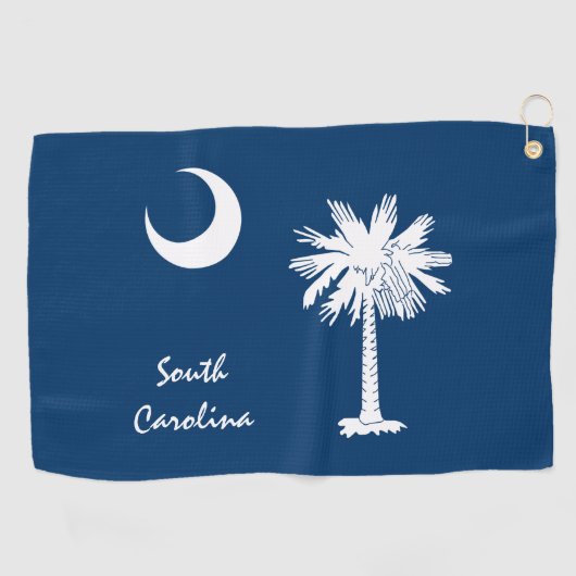 South Carolina Flag & State USA golf- en sportfans Golfhanddoek (Horizontaal)