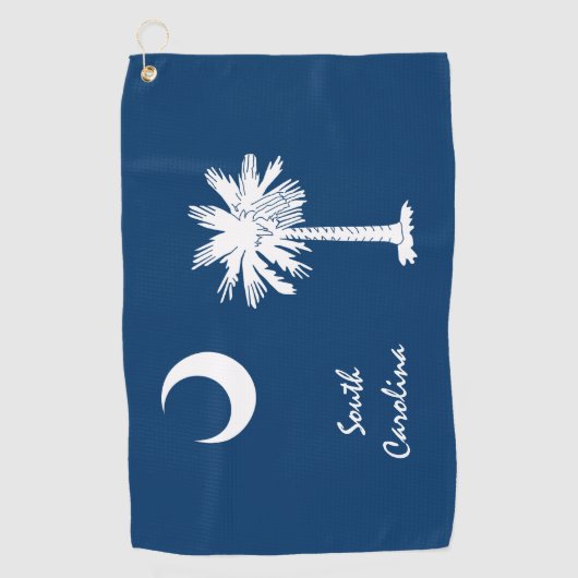 South Carolina Flag & State USA golf- en sportfans Golfhanddoek (Voorkant)