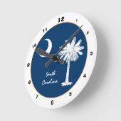 South Carolina & Flag trendy mode /design USA Ronde Klok (Hoek)