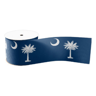 South Carolina & Flag, verjaardagsfeest/sport Grosgrain Lint