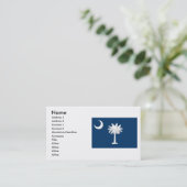 South Carolina Flag Visitekaartje (Staand voorkant)