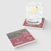 South Carolina Gamecocks Cockaboose Onderzetter. Stenen Onderzetter (Zijkant)