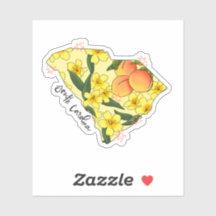 South Carolina geïllustreerde staat Sticker