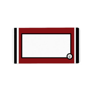 South Carolina Gestreept Monogrammed ontwerp Etiket