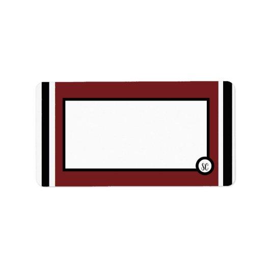 South Carolina Gestreept Monogrammed ontwerp Etiket (Voorkant)