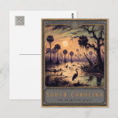 South Carolina | Gotische kunst Briefkaart (Voorkant / Achterkant)