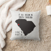 South Carolina GPS-coördinaten met Hart Kussen (Deken)