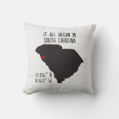 South Carolina GPS-coördinaten met Hart Kussen (Voorkant)